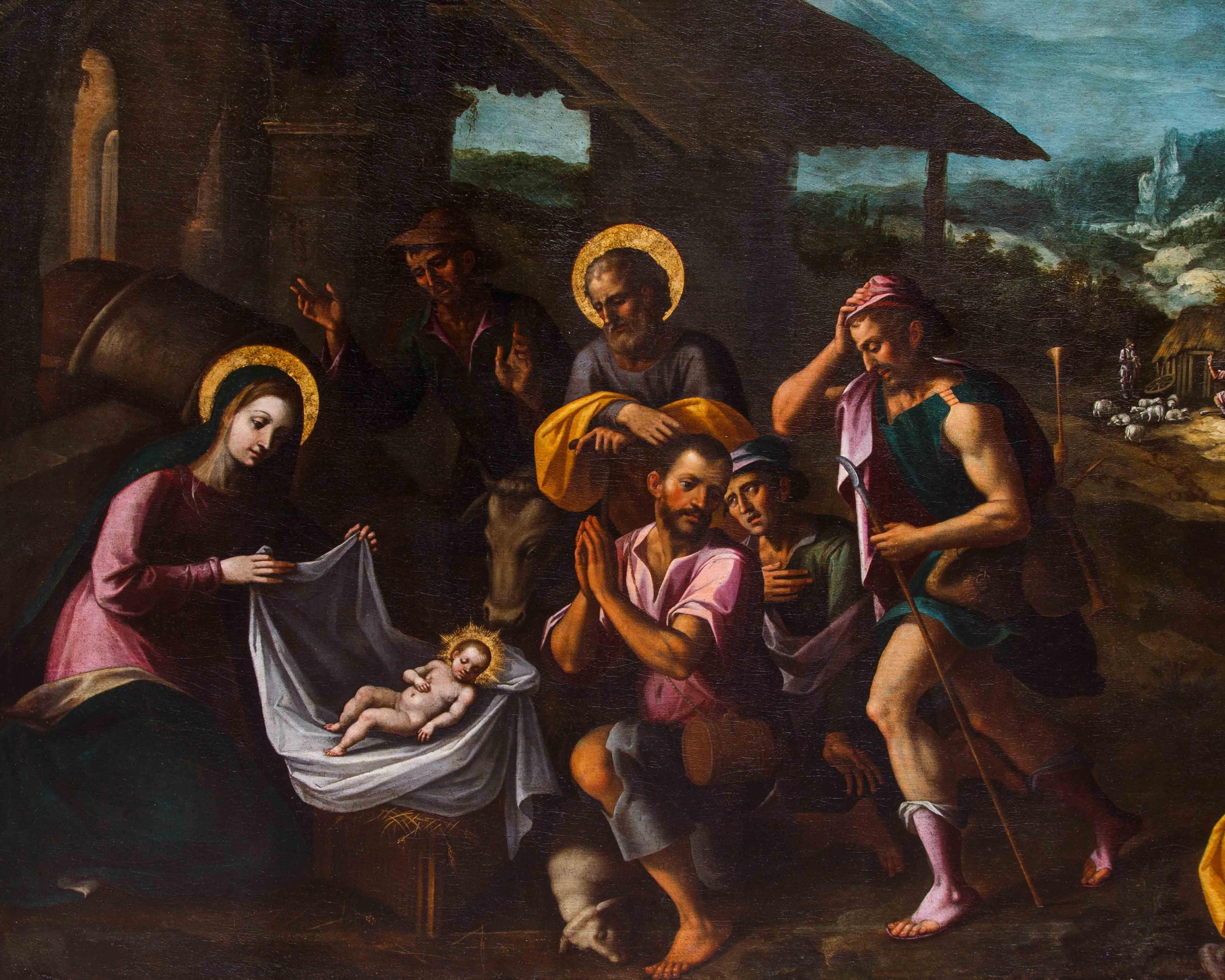 Artista nórdico activo en Italia, último cuarto del siglo XVI, Adoración Otro en venta