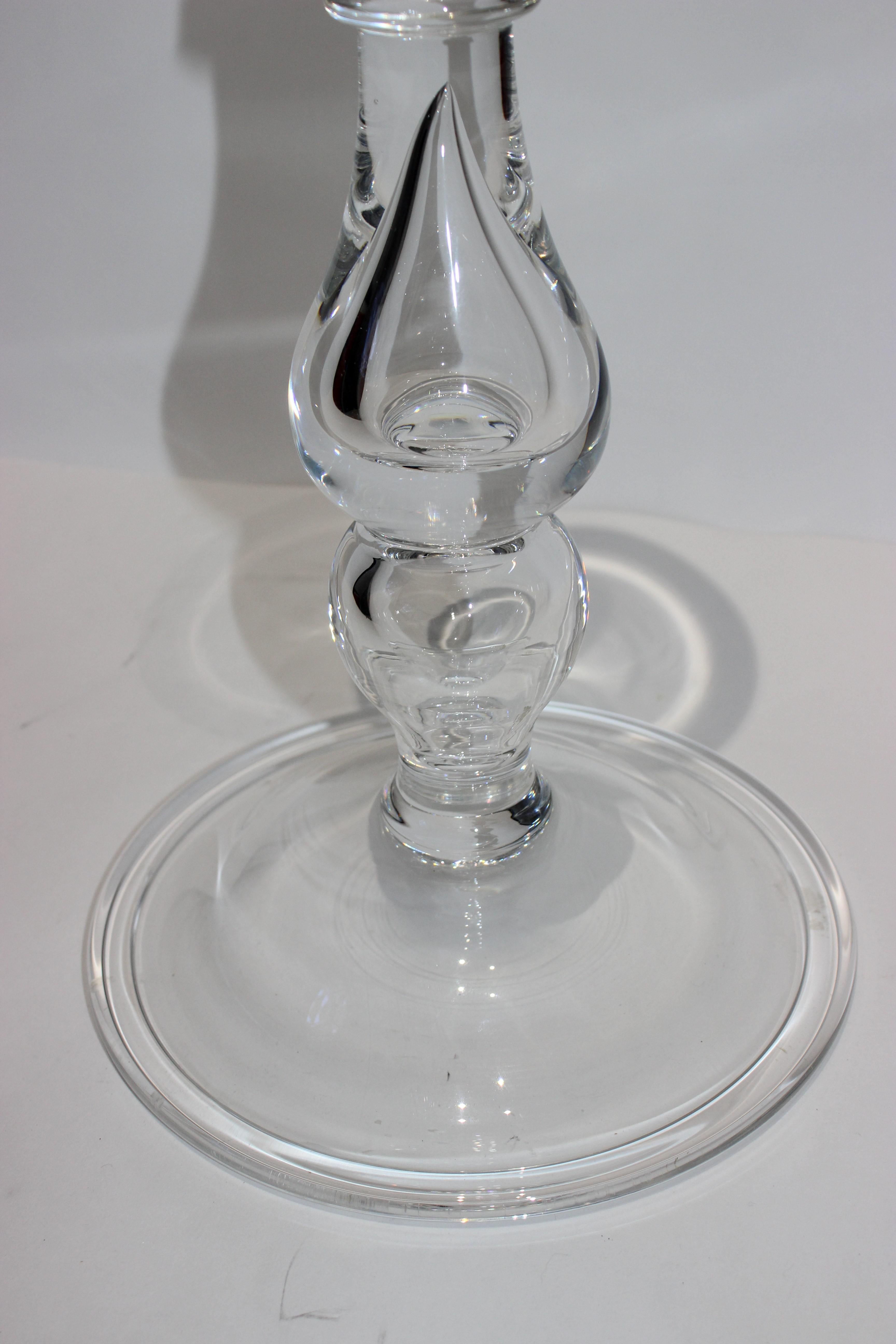 20th Century Artistan Glass Candlestick  For Sale