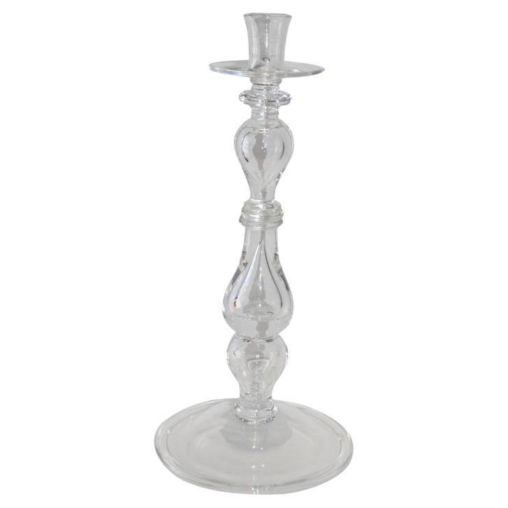 Artistan Glass Candlestick  For Sale