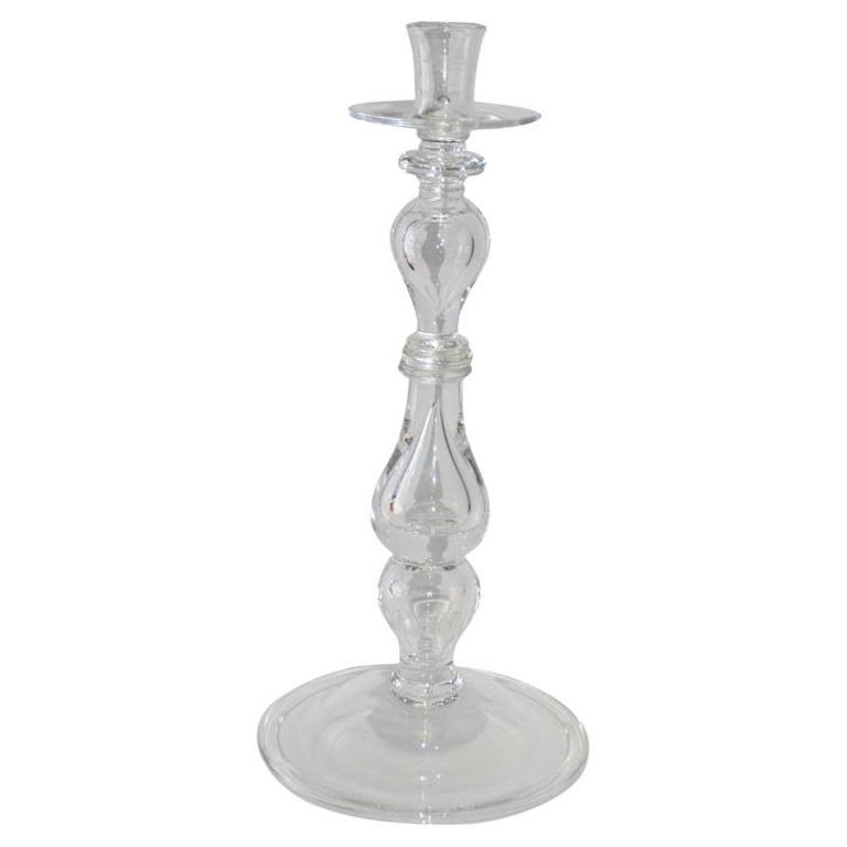 Artistan Glass Candlestick For Sale at 1stDibs