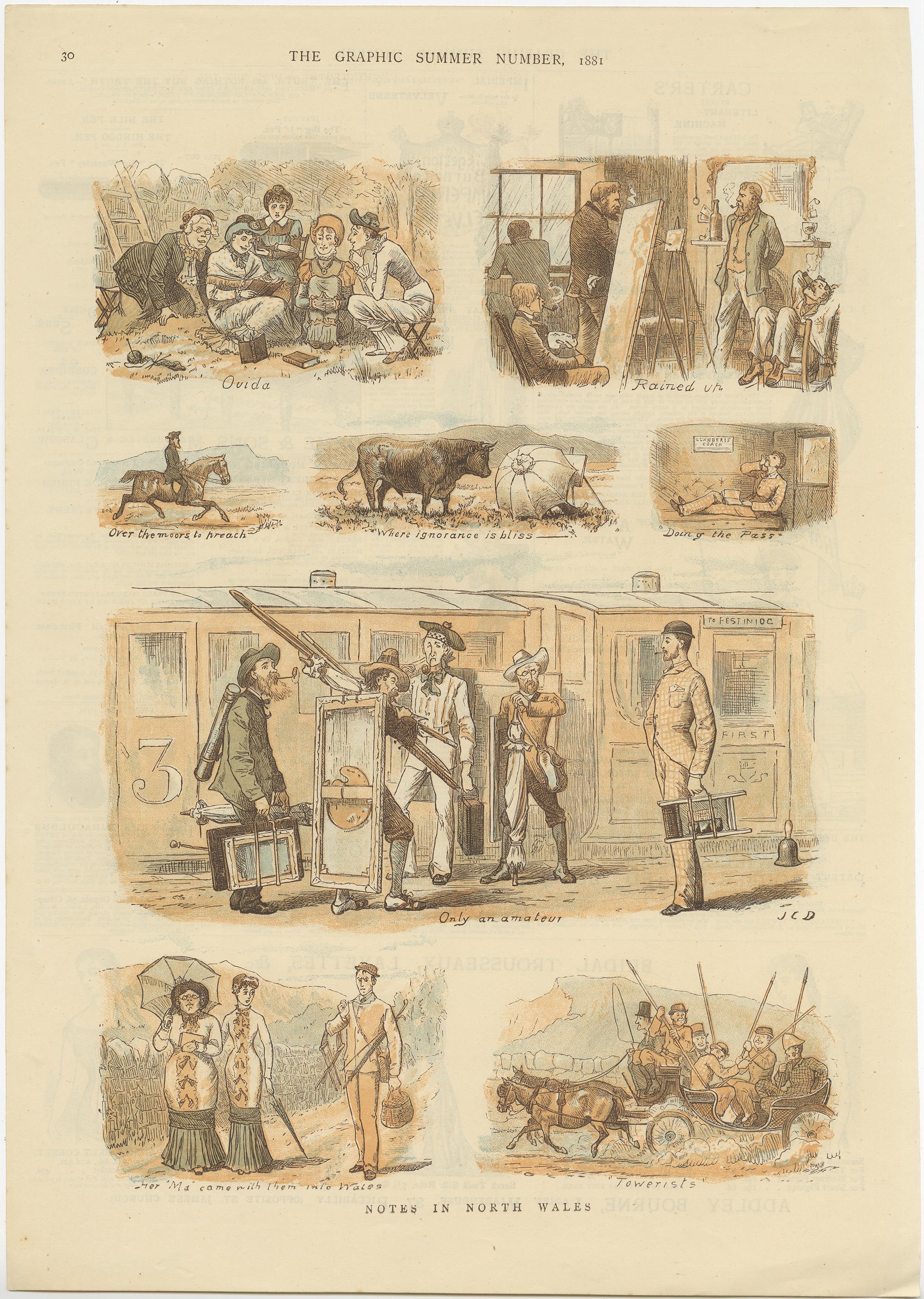 Künstlerische Abenteuer in Nordwales: Die grafische Sommernummer, 1881 im Angebot 3
