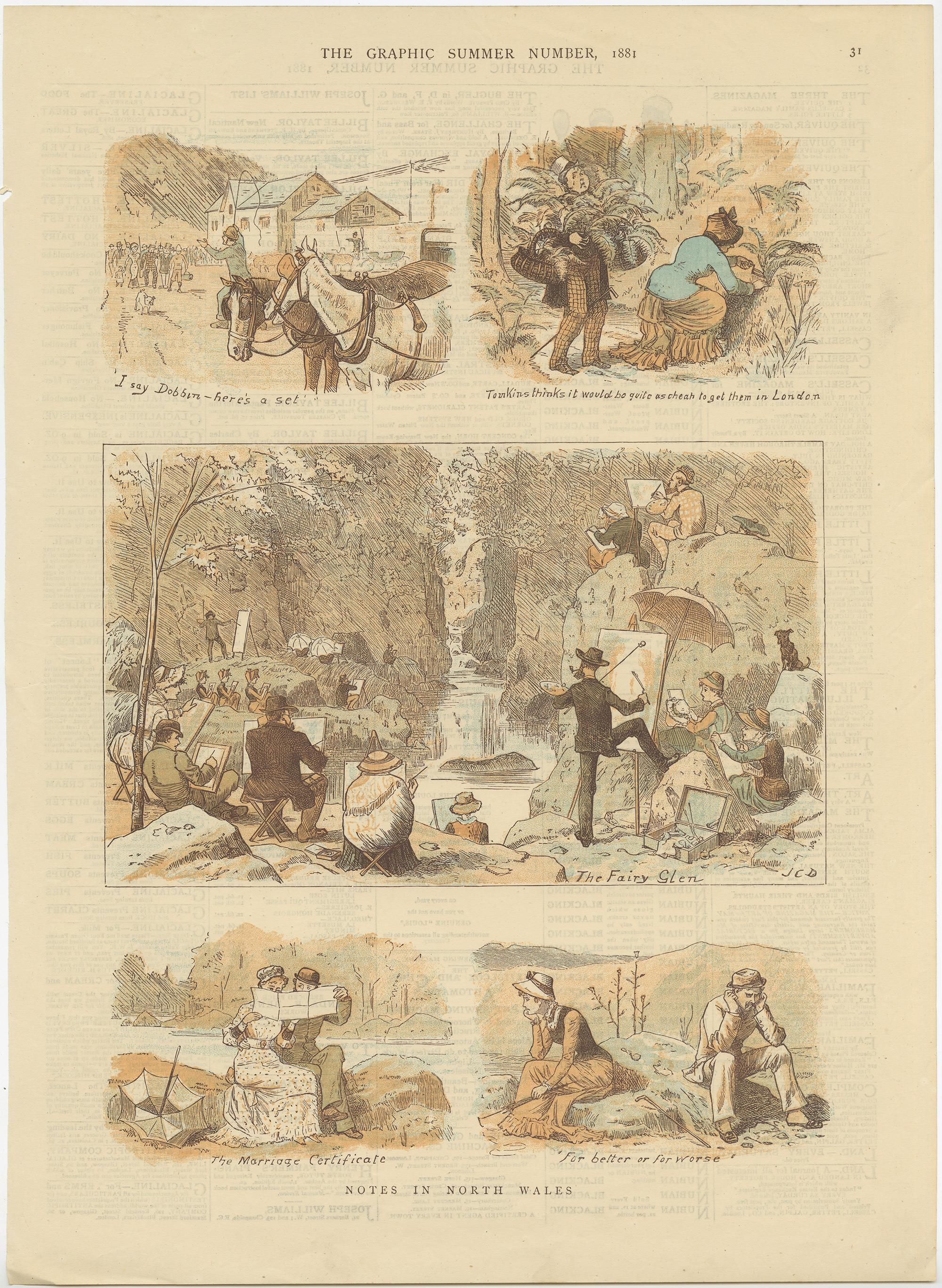 Künstlerische Abenteuer in Nordwales: Die grafische Sommernummer, 1881 im Angebot 4