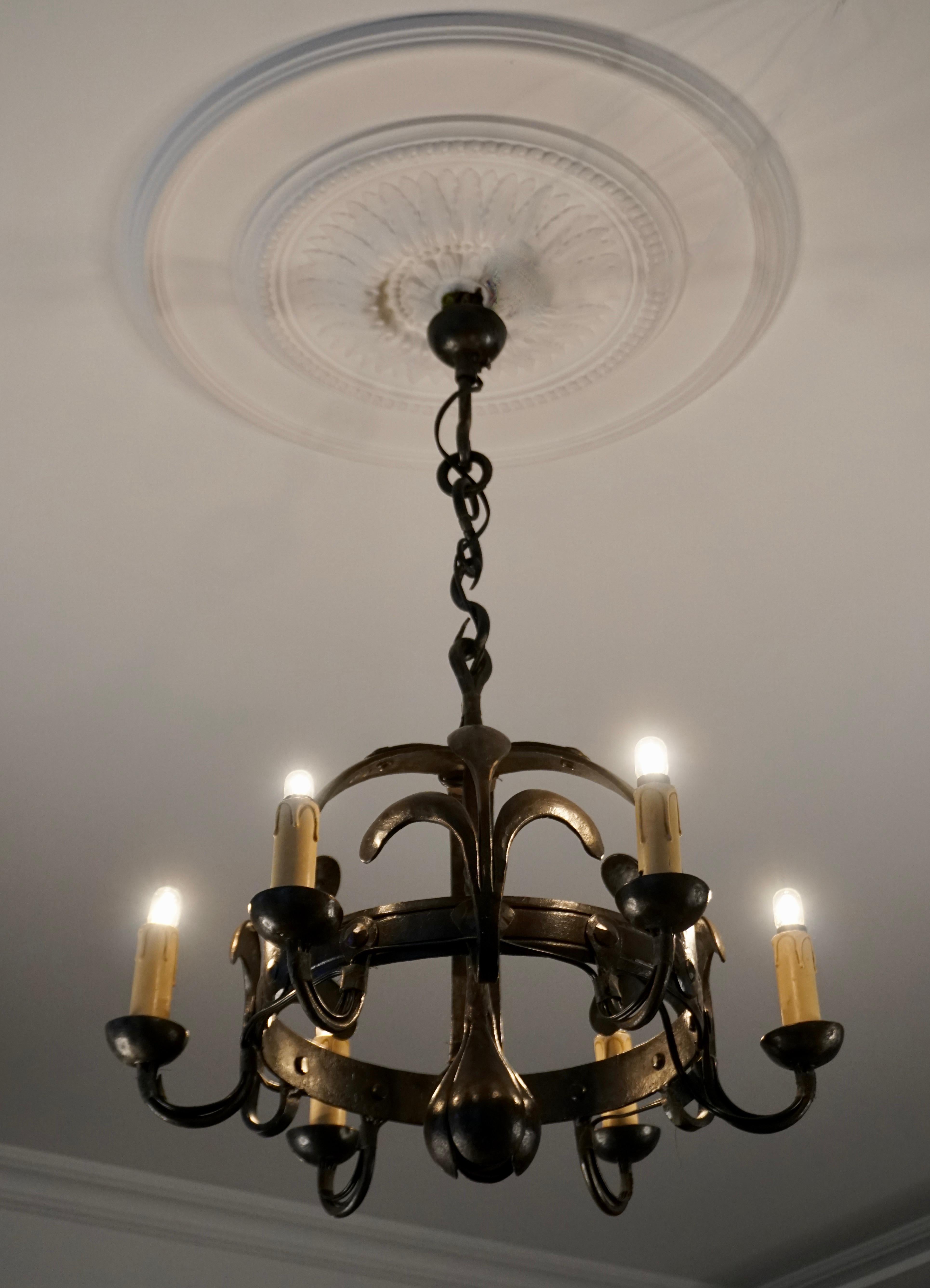 antique wrought iron chandeliers for sale