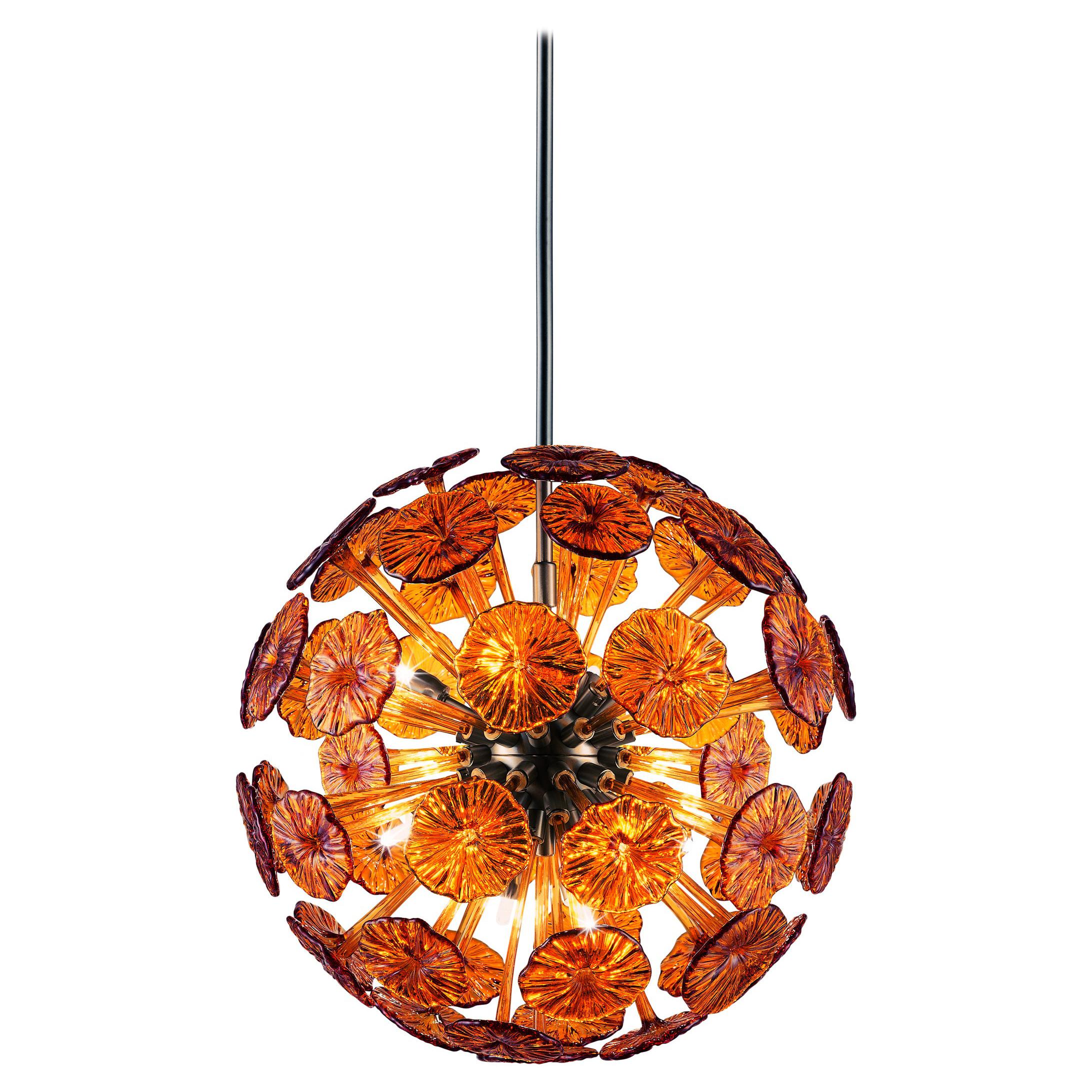 Artistic Blown Handmade Murano Glass Chandelier Planet by La Murrina