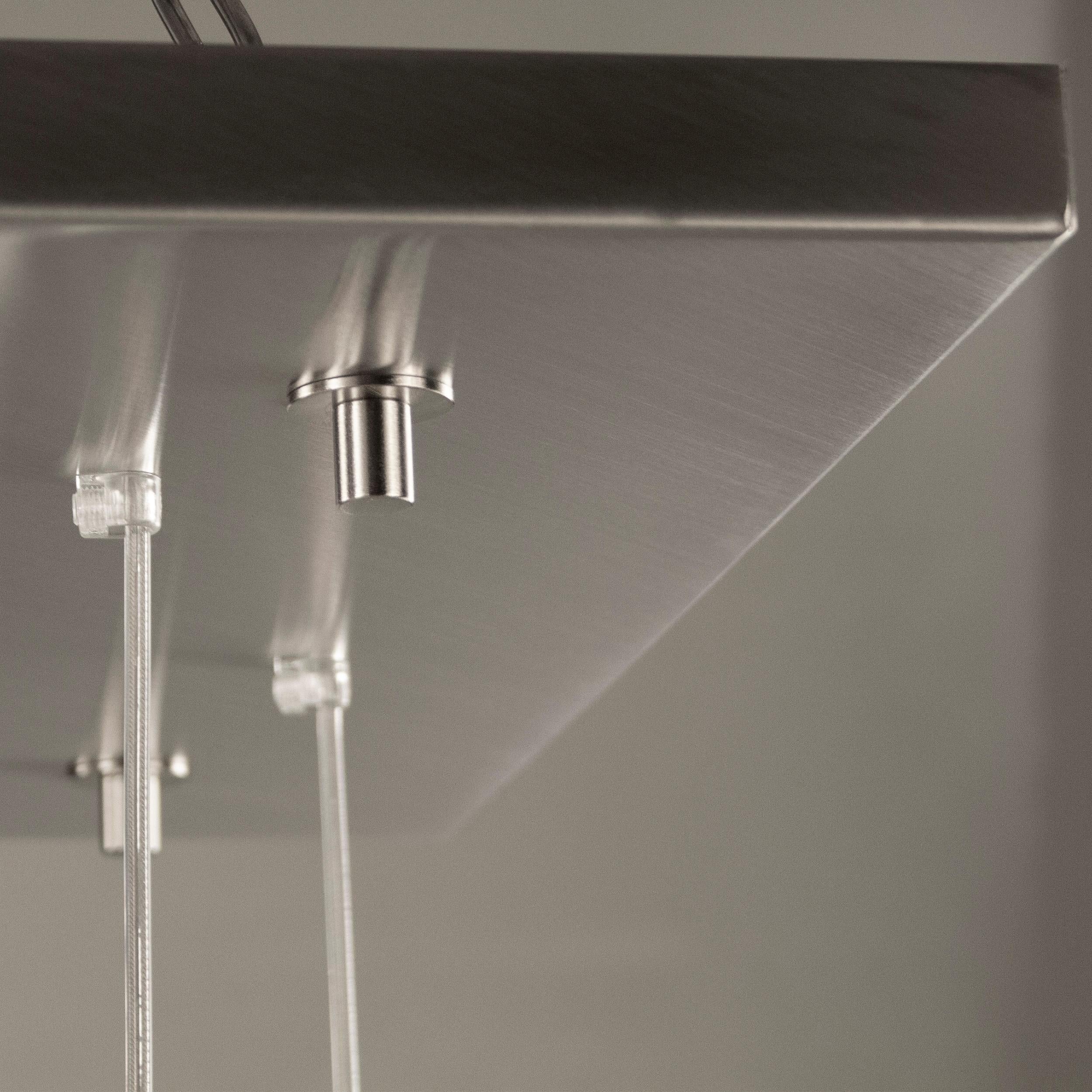 Illuminazione artistica da soffitto, sfere trasparenti satinate, specchio, Pulegoso di Multiforme in vendita 1