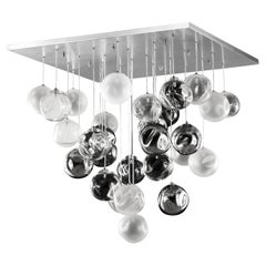 Artistic Ceiling Lighting, Spheres Clear,Satined, Mirror, Pulegoso by Multiforme
