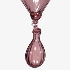 Artistic Chandelier 5 Arms Amethyst Blown Murano Glass by Multiforme