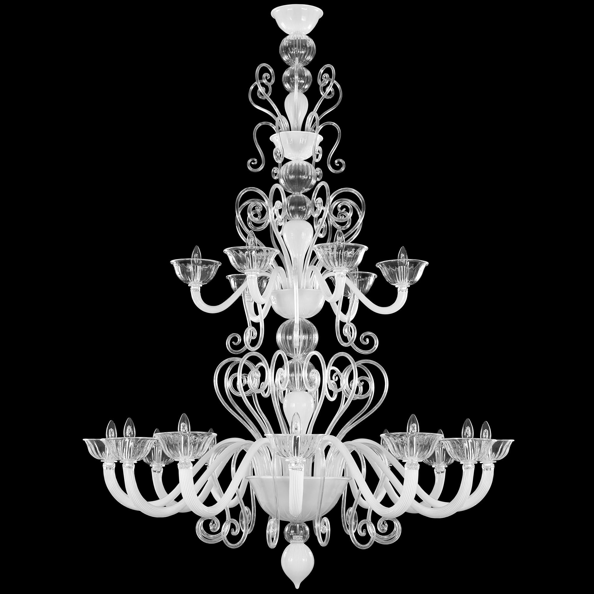 Lustre artistique à 6 bras en verre de Murano noir Gatsby Naked de Multiforme en vente 1