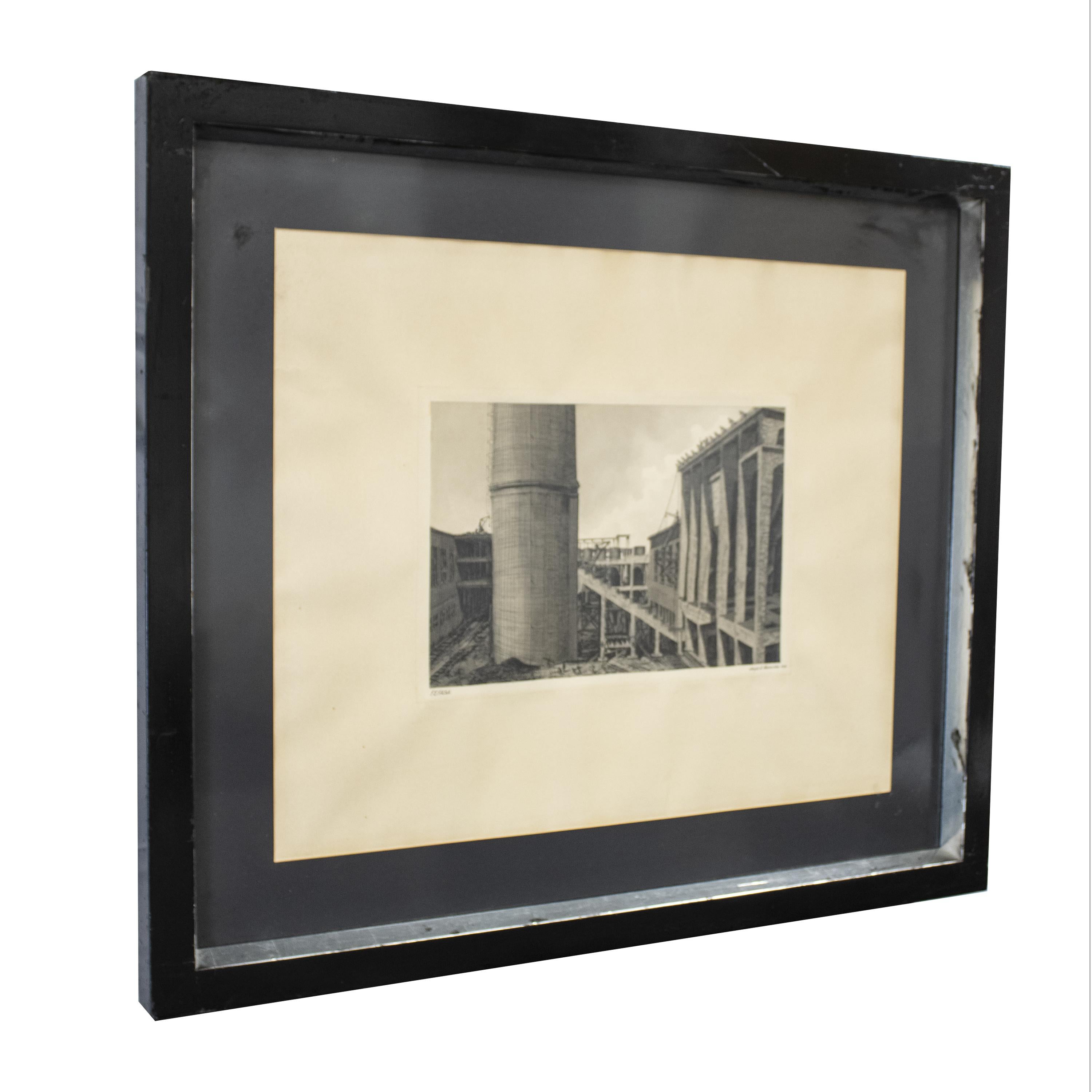 Spanish Artistic Drawing in Charcoal and Graphite by Adolfo Almarcha, Spain, 1978 For Sale