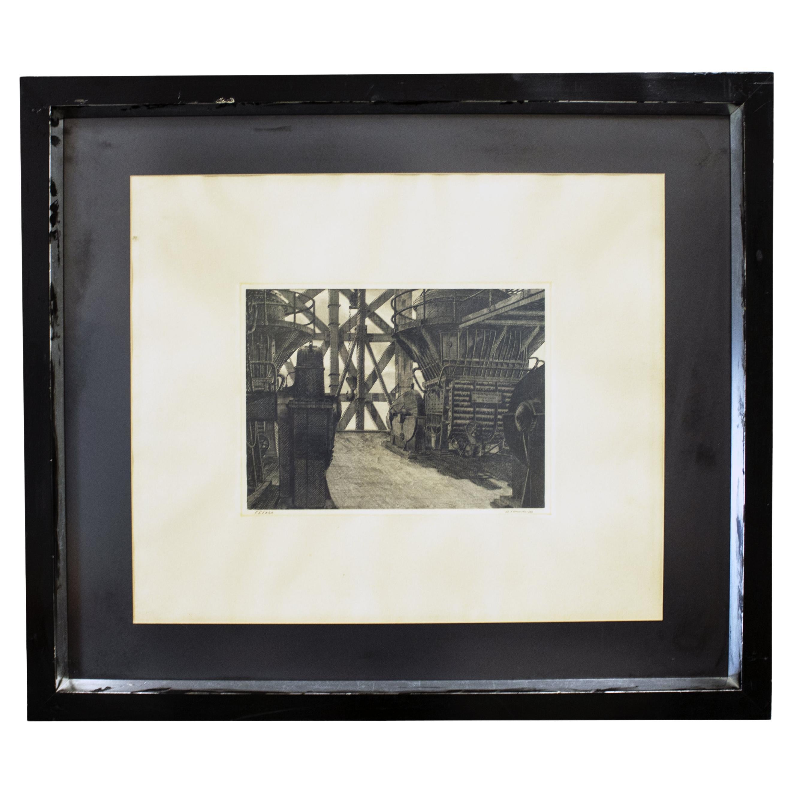 Artistic Drawing in Charcoal and Graphite by Adolfo Almarcha, Spain, 1978 For Sale