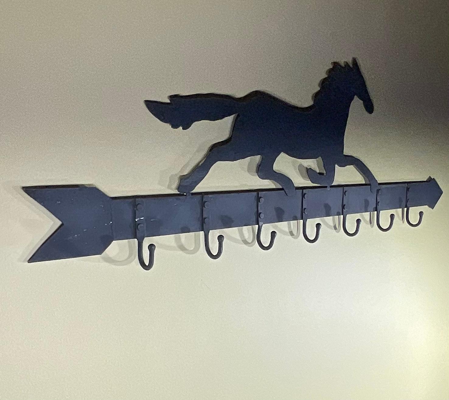 Artistic Equestrian Metal Sculpture or Wall Bracket For Sale 1