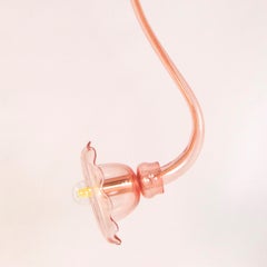 Colgante Floral Artístico 1 Brazo Cristal Murano Rosa Ikebana by Multiforme