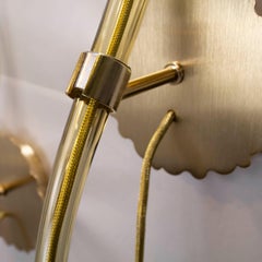 Artistic Floral Sconce 1 Arm Straw Murano Glass Ikebana by Multiforme