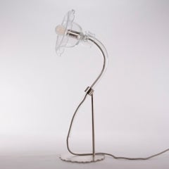 Artistic Floral Table Lamp 1 Arm Clear Murano Glass Ikebana by Multiforme