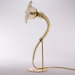 Artistic Floral Table Lamp 1 Arm Straw Murano Glass Ikebana by Multiforme