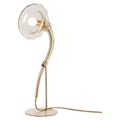 Artistic Floral Table Lamp 1 Arm Straw Murano Glass Ikebana by Multiforme