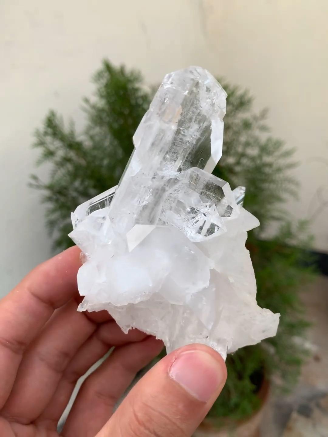 Uncut Artistic Formation Of Tabular Faden Clear Quartz Crystals Spacemen From Pakistan For Sale