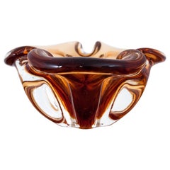 Artistic Glass Bowl Ashtray, 1960s