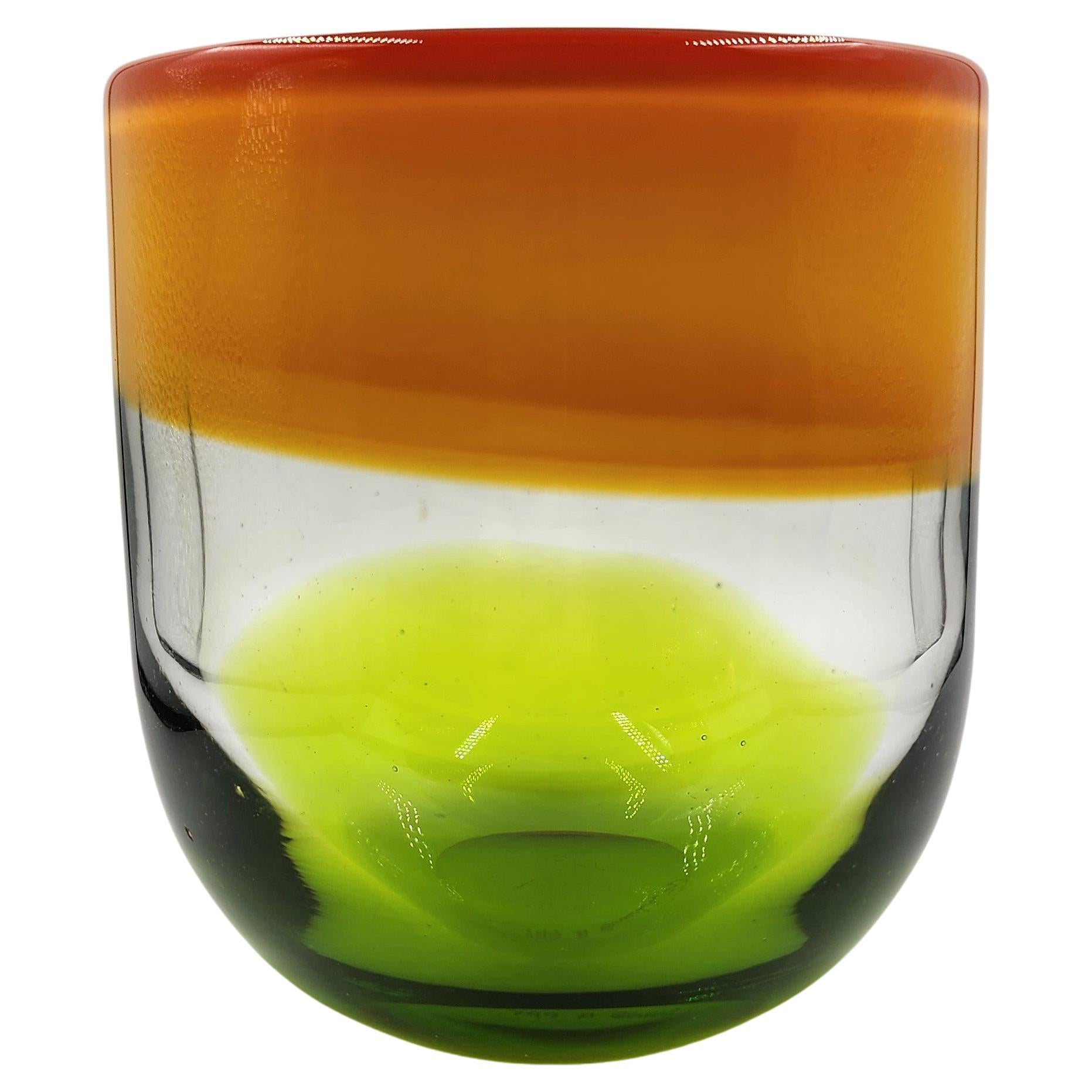 Cuenco de cristal artístico del diseñador Alberto Churba