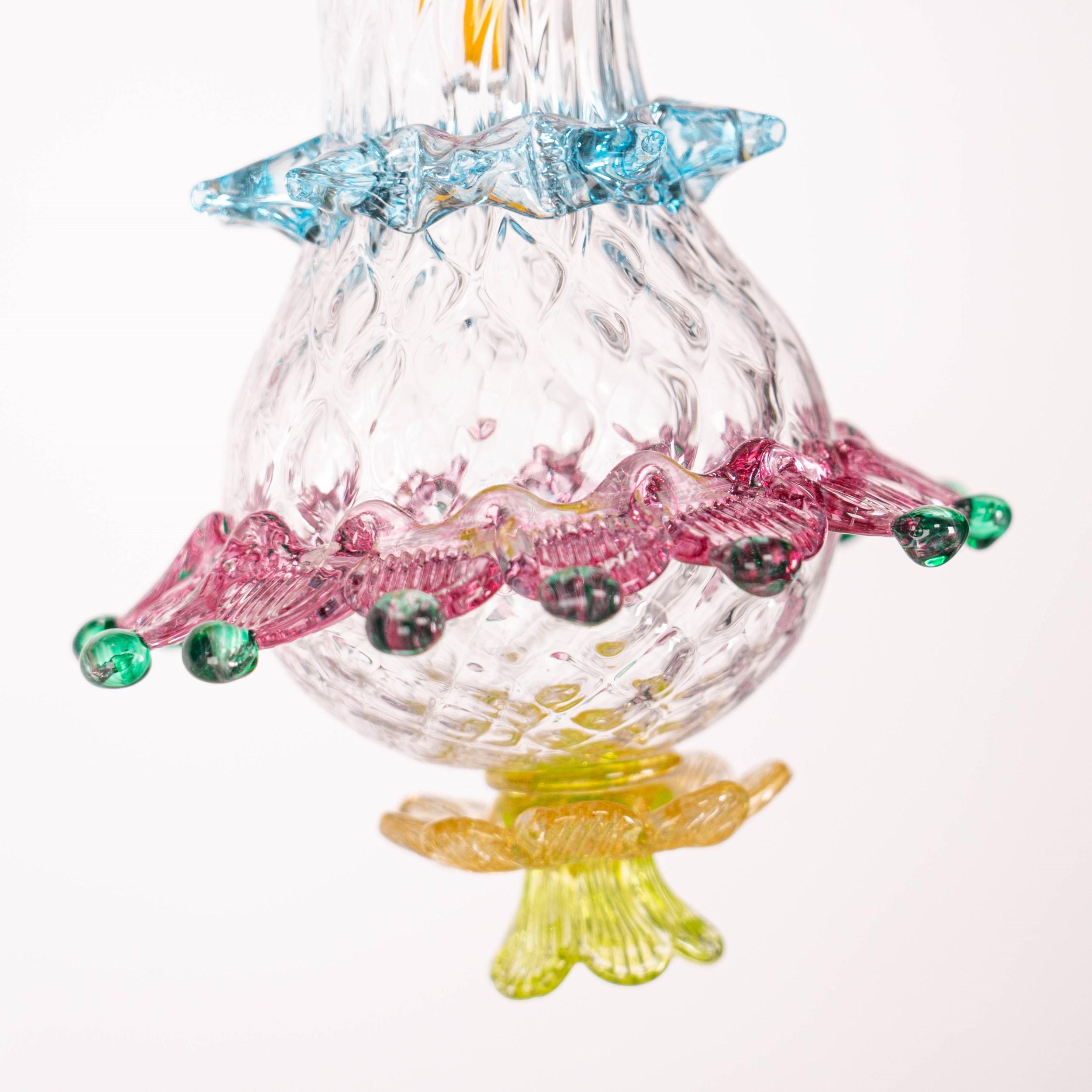 Modern Artistic glass lightbulb chandelier Murano Bulb Marcantonio X Multiforme #01 For Sale