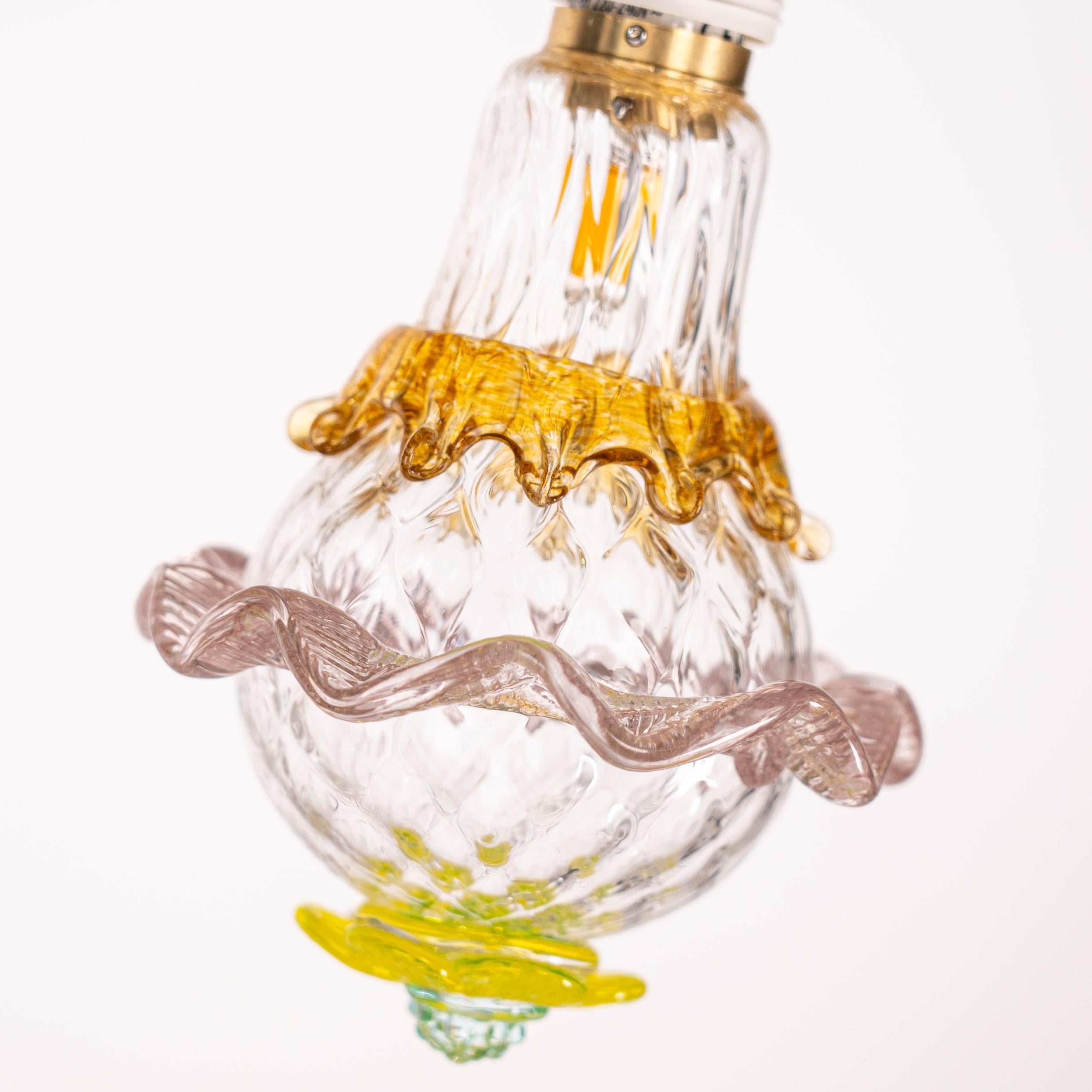 Artistic glass lightbulb chandelier Murano Bulb Marcantonio X Multiforme #02 For Sale 1