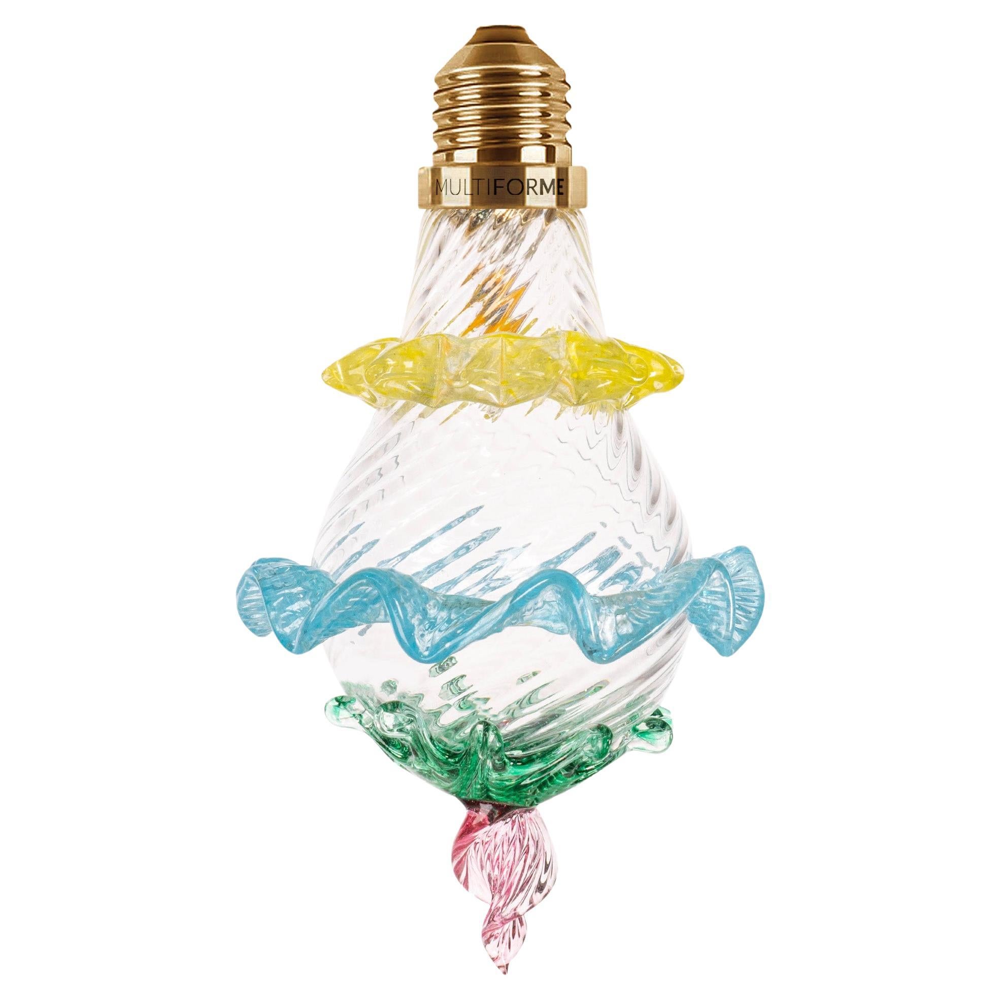 Artistic glass lightbulb chandelier Murano Bulb Marcantonio X Multiforme #03 For Sale