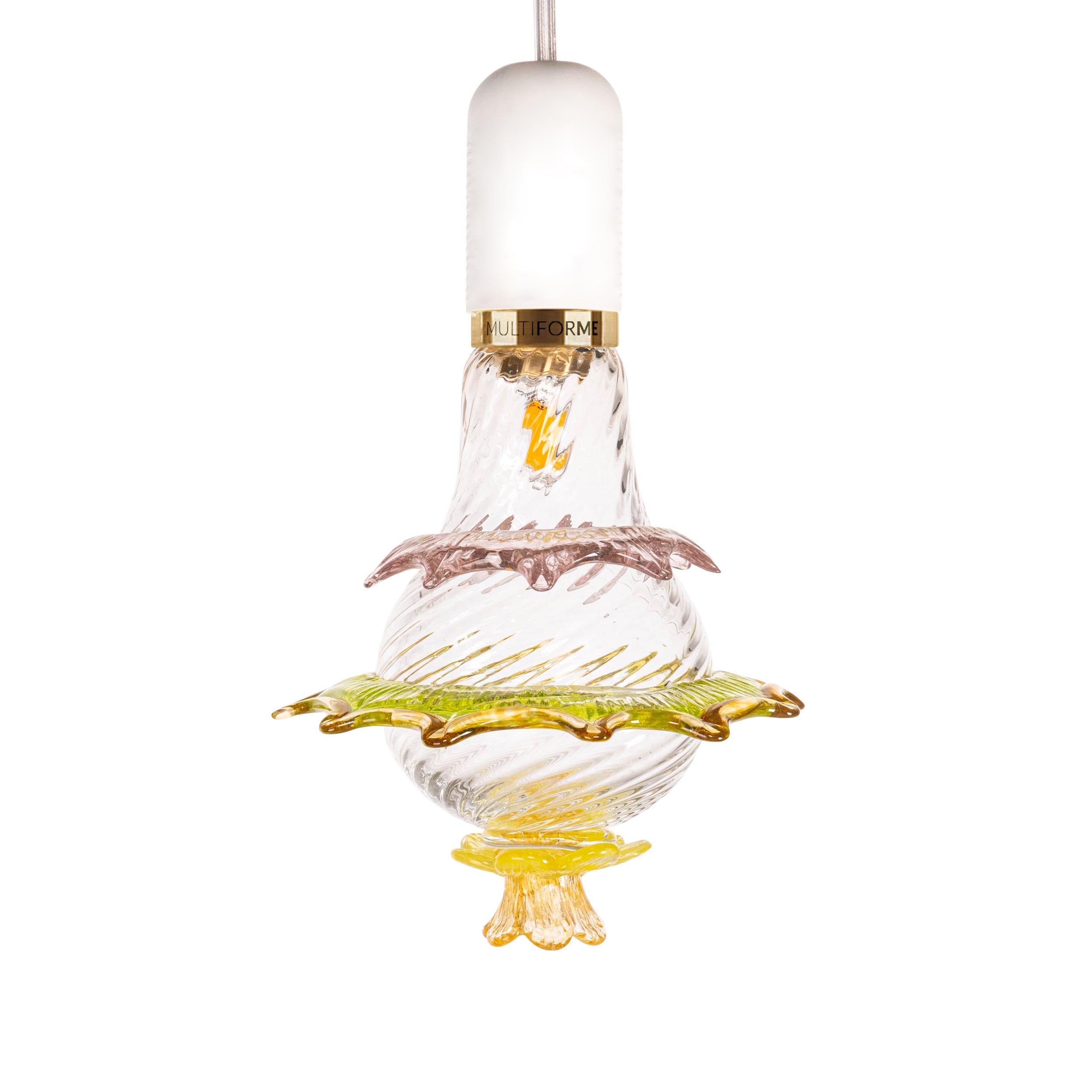 Italian Artistic glass lightbulb chandelier Murano Bulb Marcantonio X Multiforme #04 For Sale