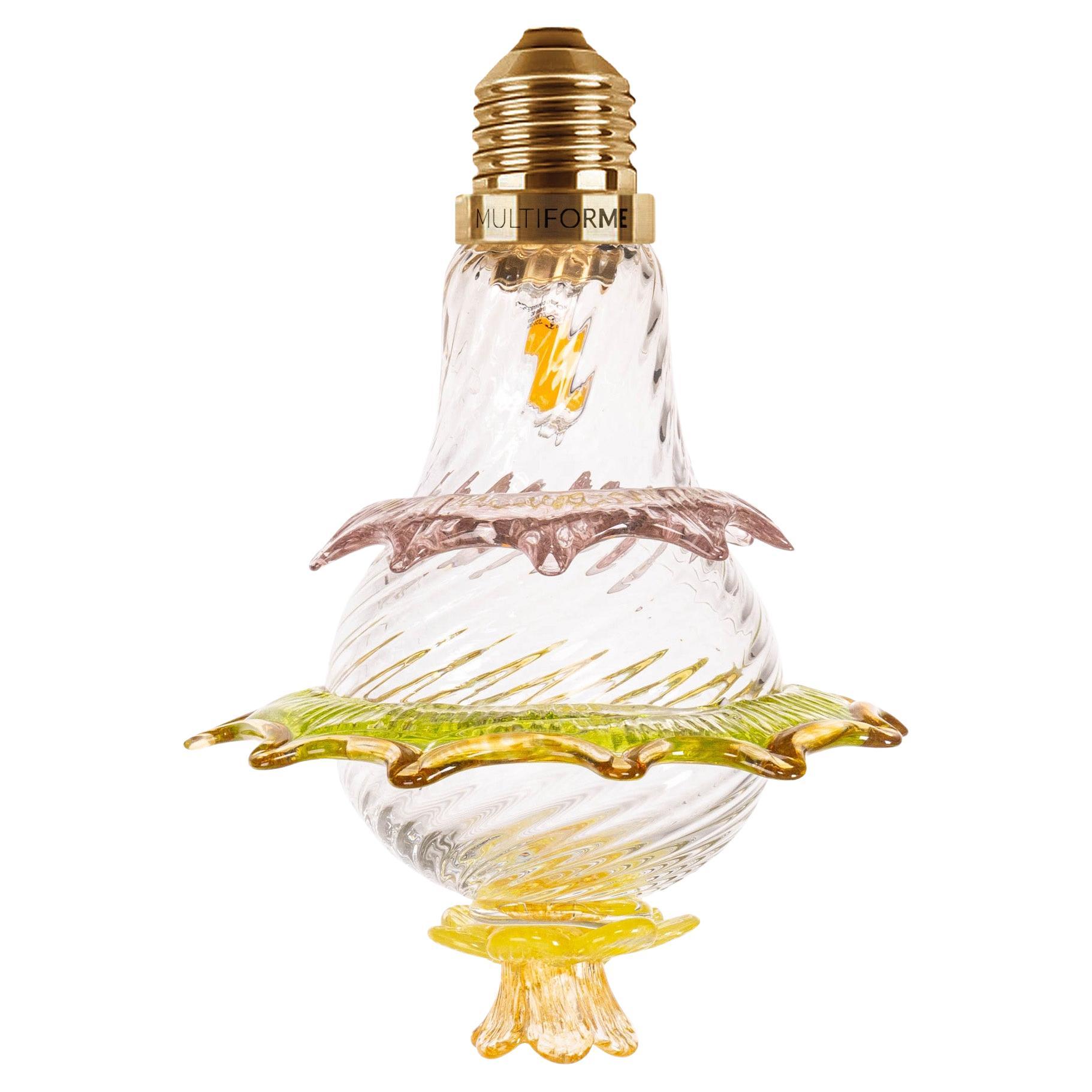 Artistic glass lightbulb chandelier Murano Bulb Marcantonio X Multiforme #04 For Sale