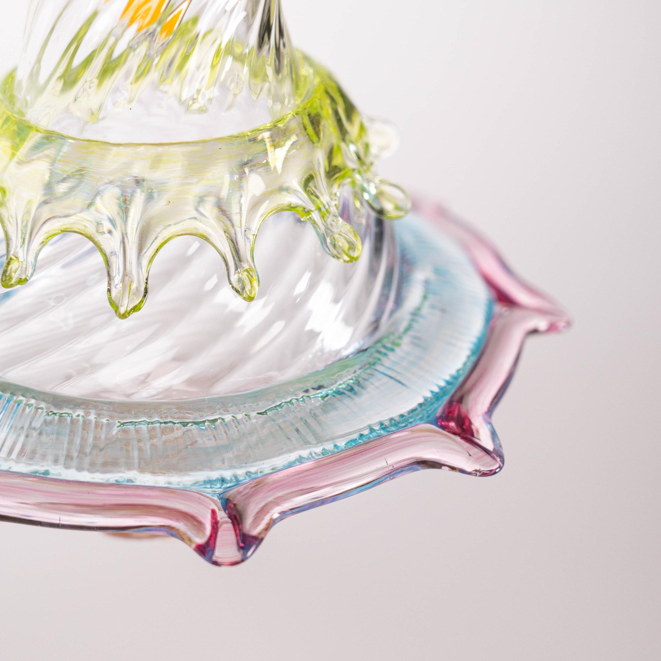 Artistic glass lightbulb chandelier Murano Bulb Marcantonio X Multiforme #05 For Sale 1