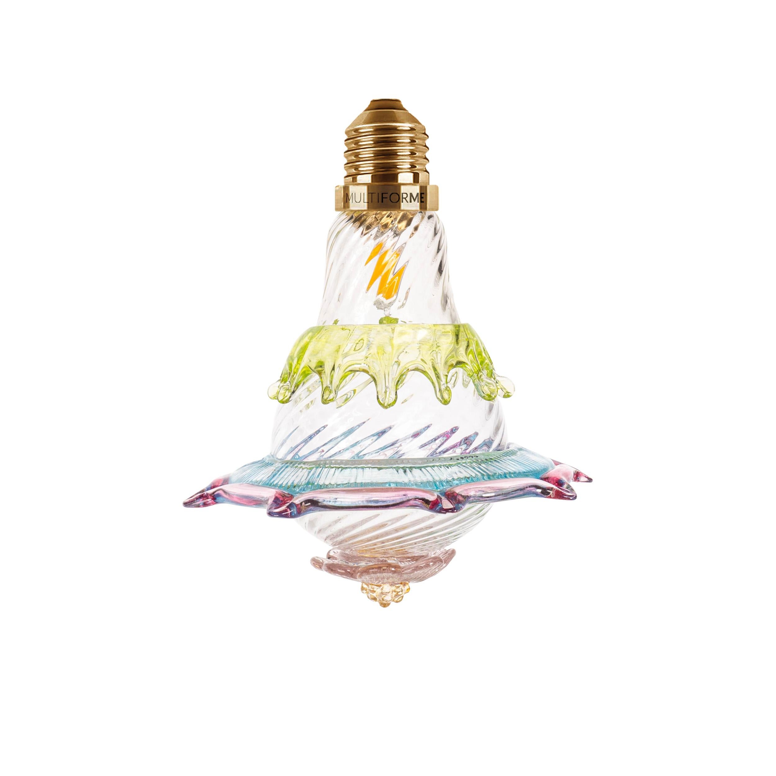 Artistic glass lightbulb chandelier Murano Bulb Marcantonio X Multiforme #05 For Sale 4