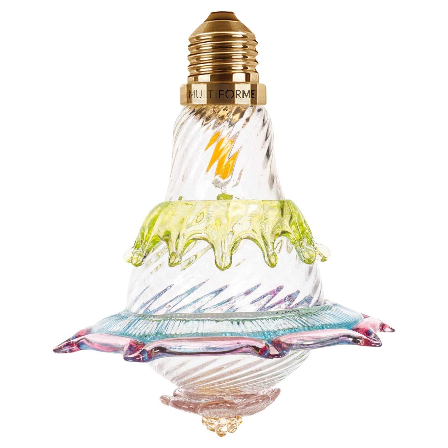 Artistic glass lightbulb chandelier Murano Bulb Marcantonio X Multiforme #05 For Sale