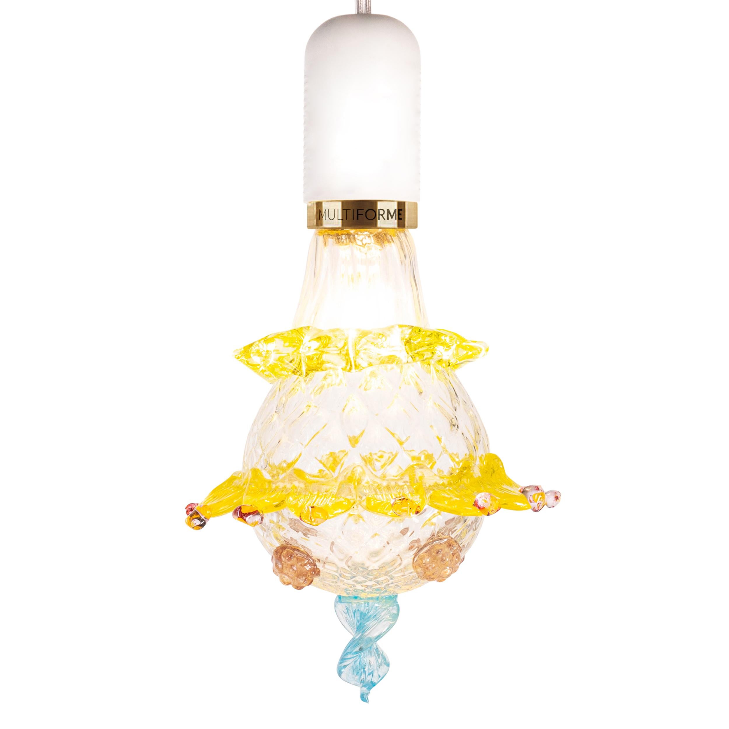 Künstlerischer Kerzenleuchter aus Glas, Muranoglas, Murano-Glühbirne, Marcantonio X Multiforme #06 im Zustand „Neu“ im Angebot in Trebaseleghe, IT