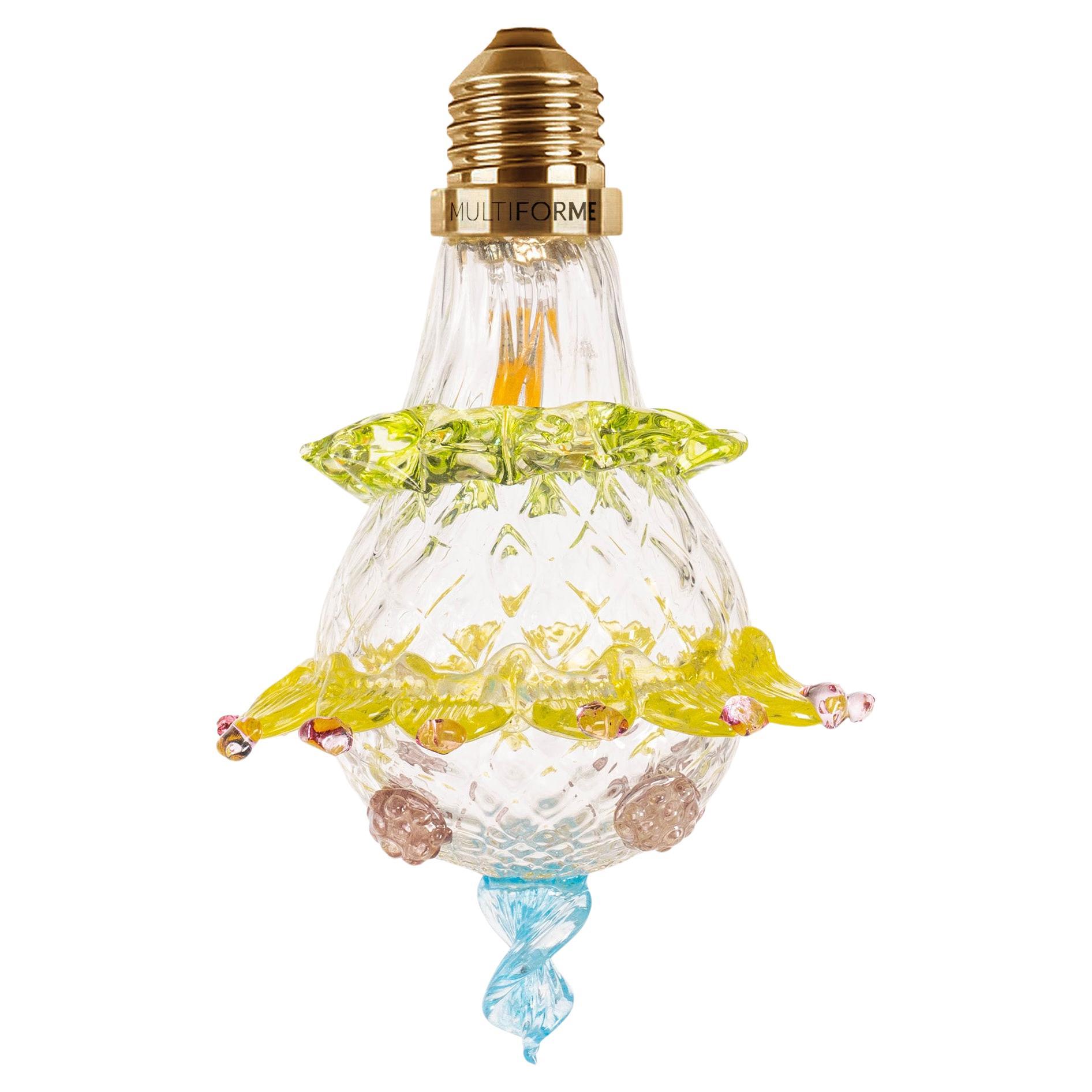Artistic glass lightbulb chandelier Murano Bulb Marcantonio X Multiforme #06 For Sale