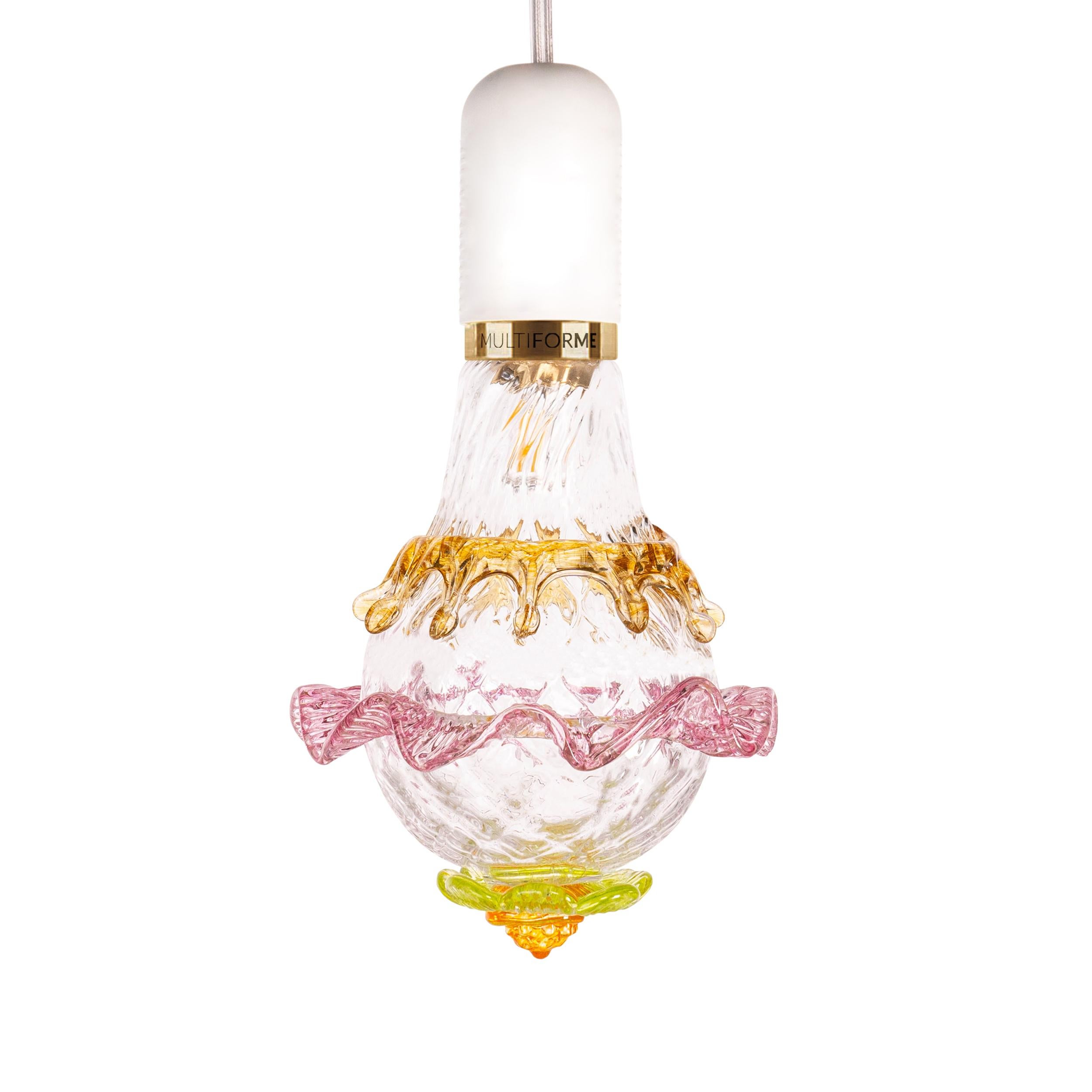 Italian Artistic glass lightbulb chandelier Murano Bulb Marcantonio X Multiforme #08 For Sale