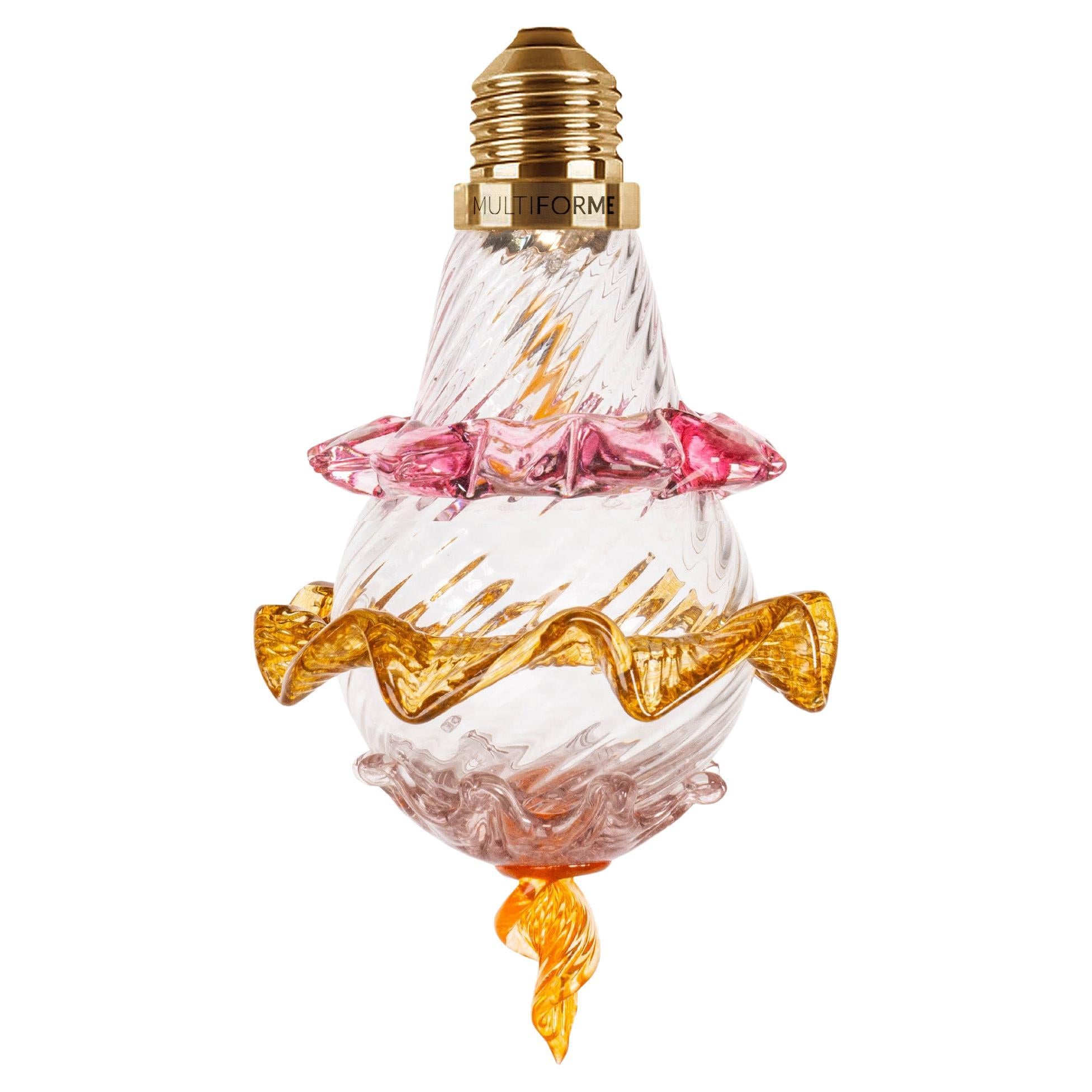 Artistic glass lightbulb chandelier Murano Bulb Marcantonio X Multiforme #09 For Sale
