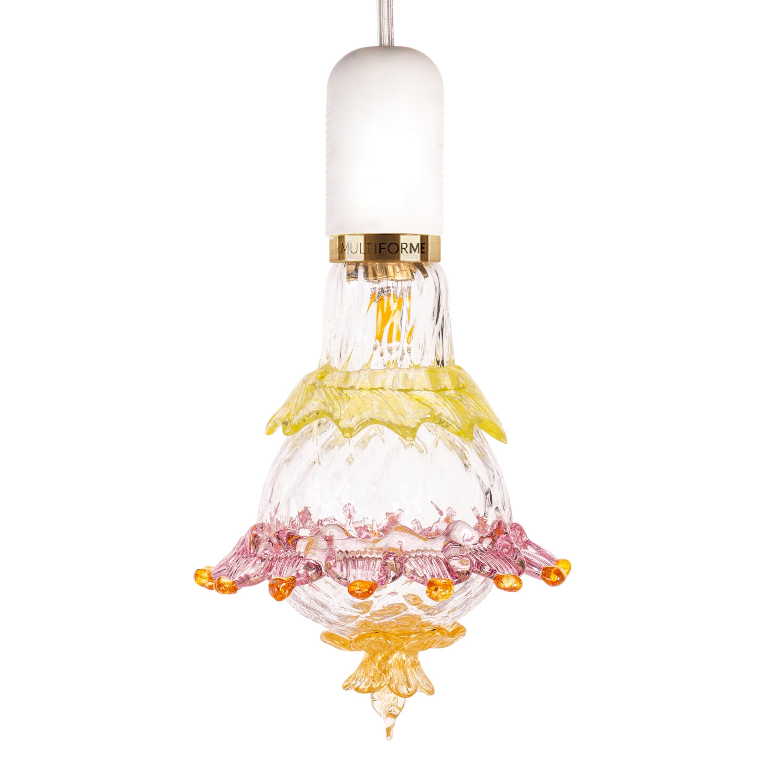 Contemporary Artistic glass lightbulb chandelier Murano Bulb Marcantonio X Multiforme #10 For Sale