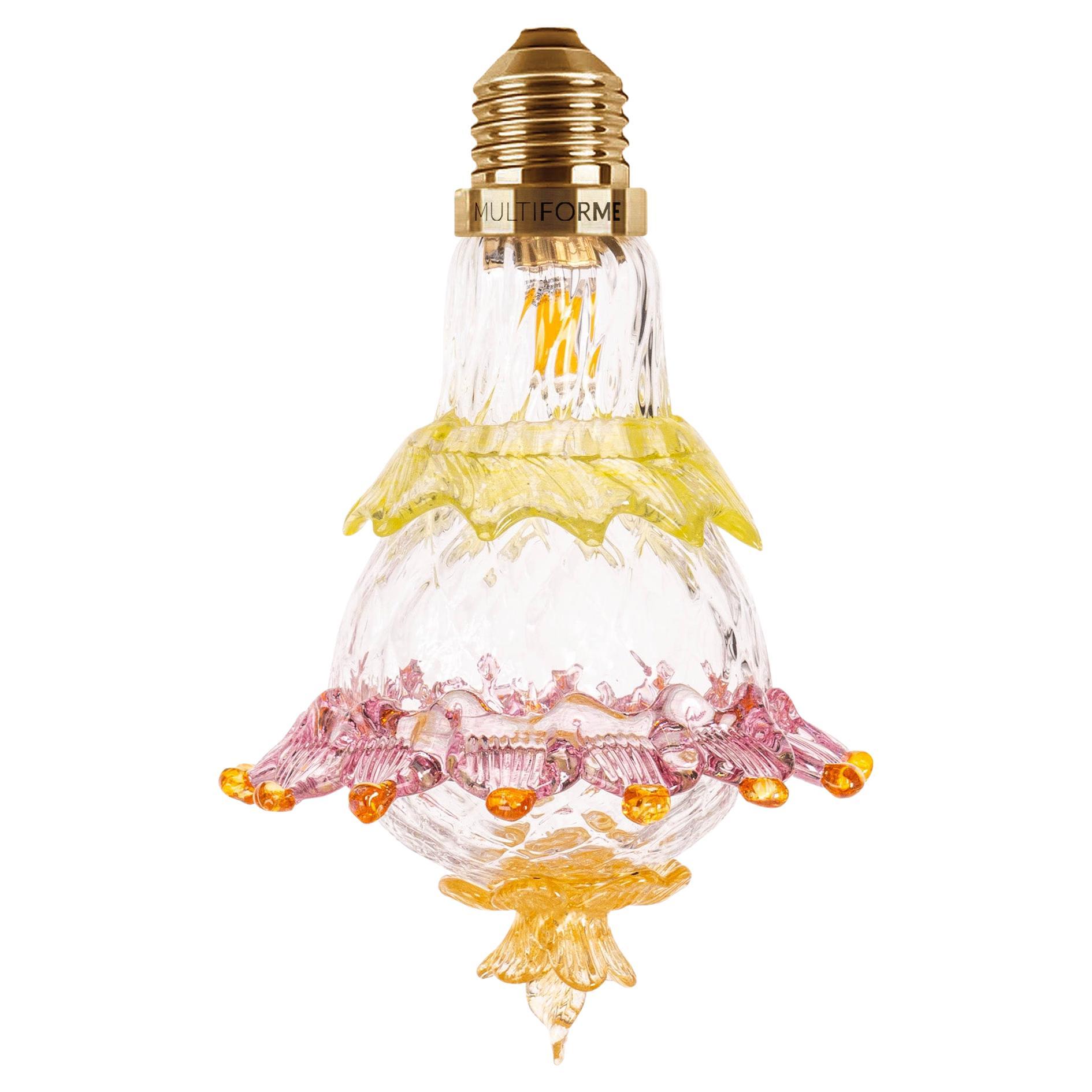 Artistic glass lightbulb chandelier Murano Bulb Marcantonio X Multiforme #10 For Sale