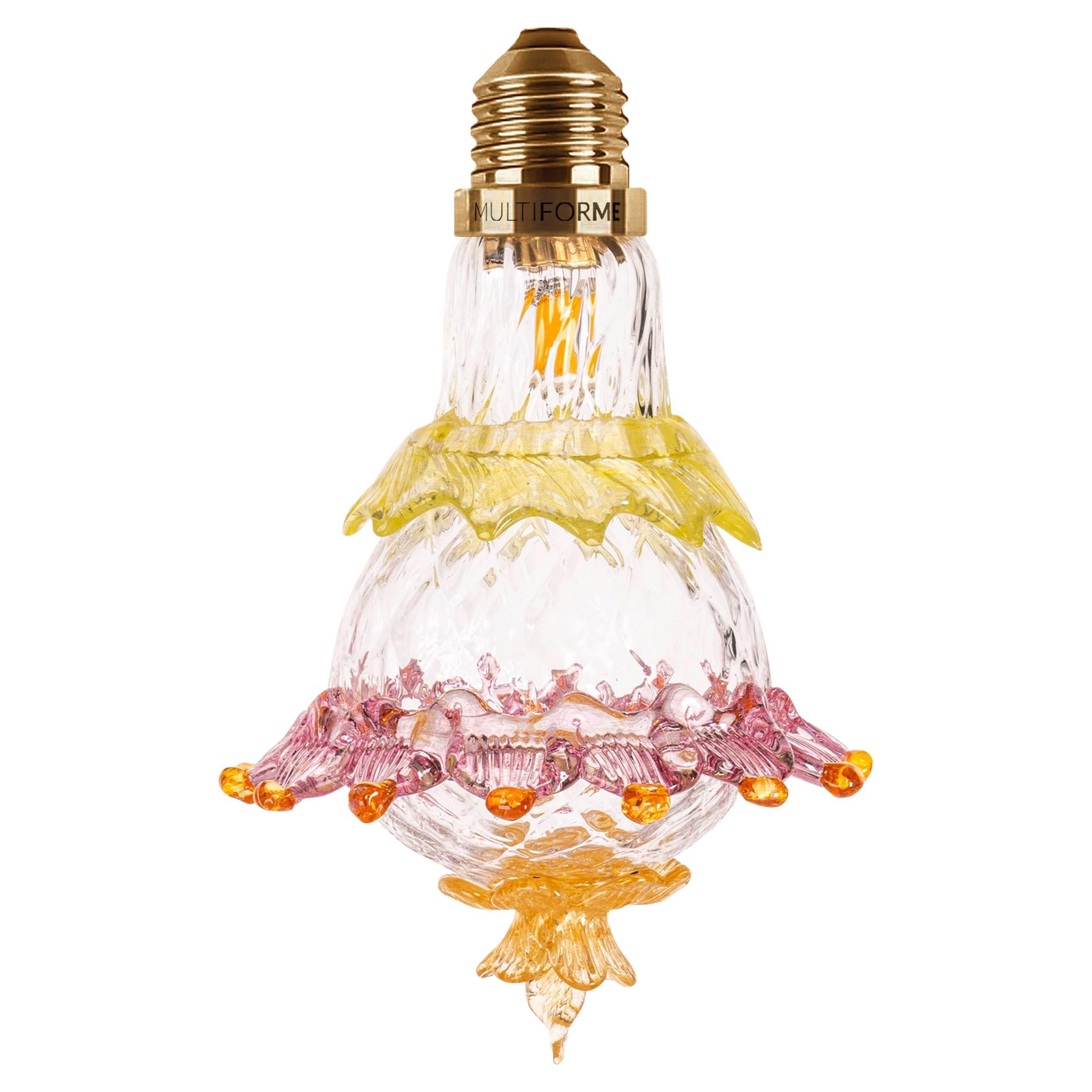 Lustre en verre artistique Murano Ampoule Marcantonio X Multiforme n° 10