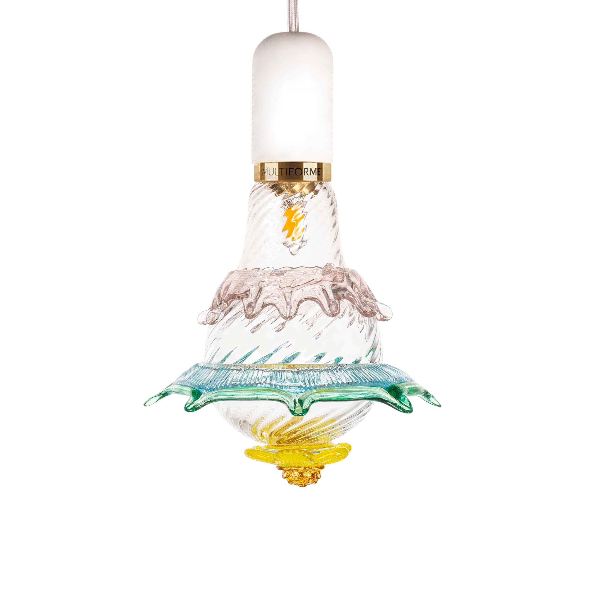 Contemporary Artistic glass lightbulb chandelier Murano Bulb Marcantonio X Multiforme #11 For Sale