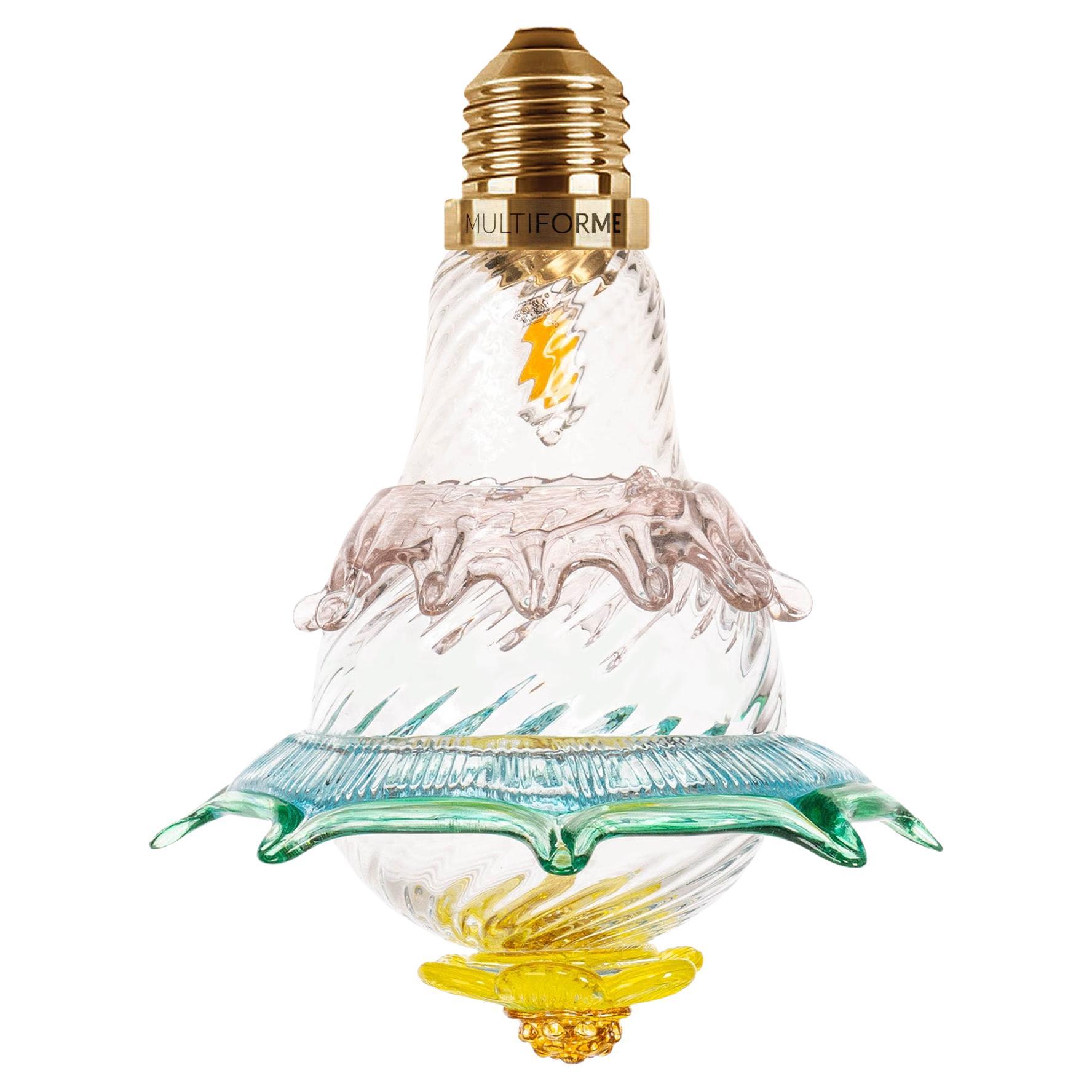 Artistic glass lightbulb chandelier Murano Bulb Marcantonio X Multiforme #11 For Sale