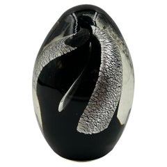 Presse-papier artistique en verre avec A Silver 925