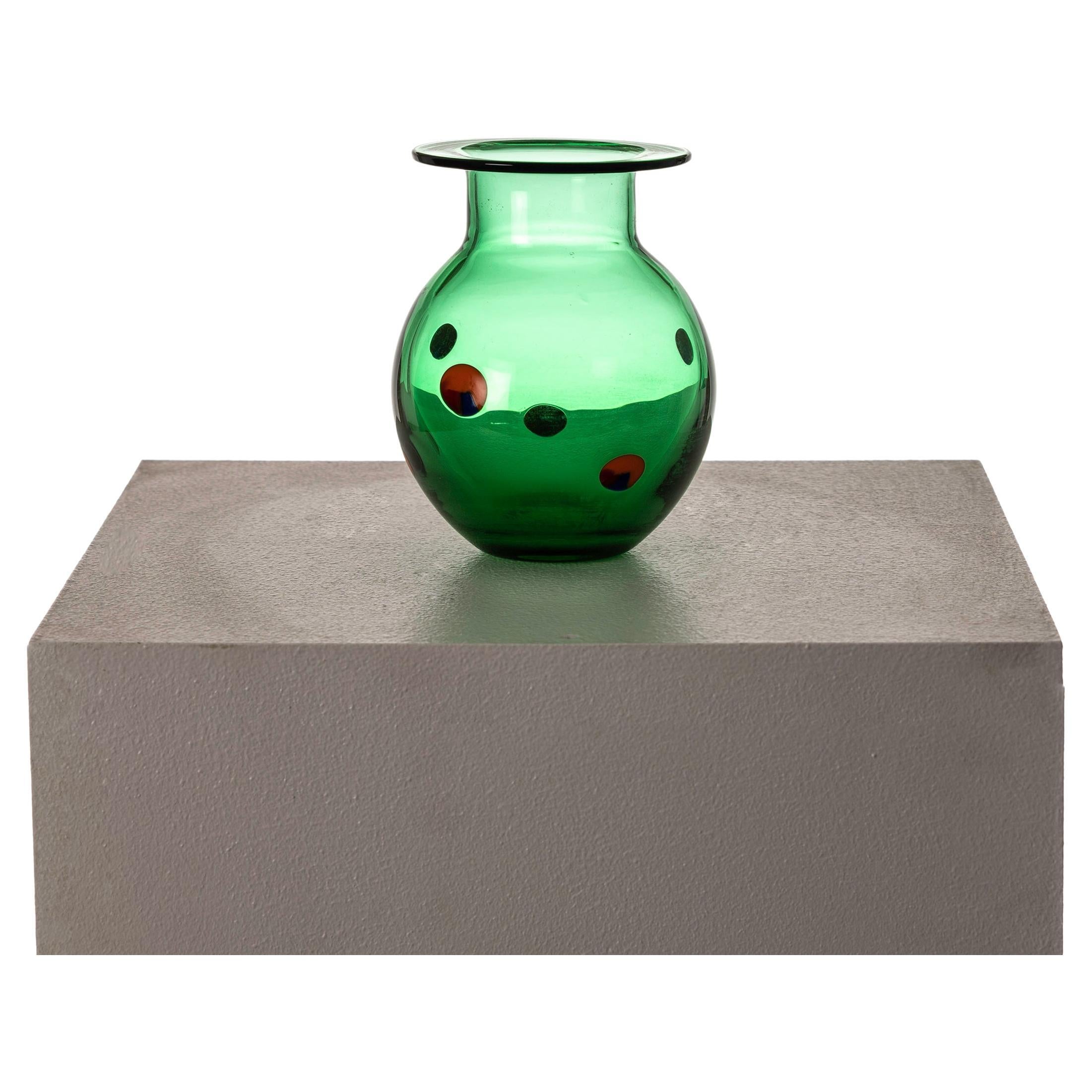 Vase en verre artistique d'Orrefors, Suède