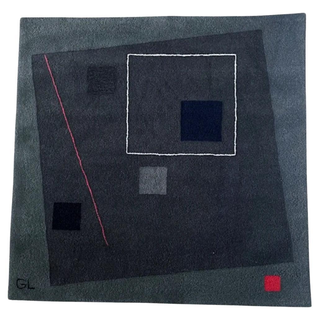Artistic Hand Tufted Rug by Tisca France 1990s