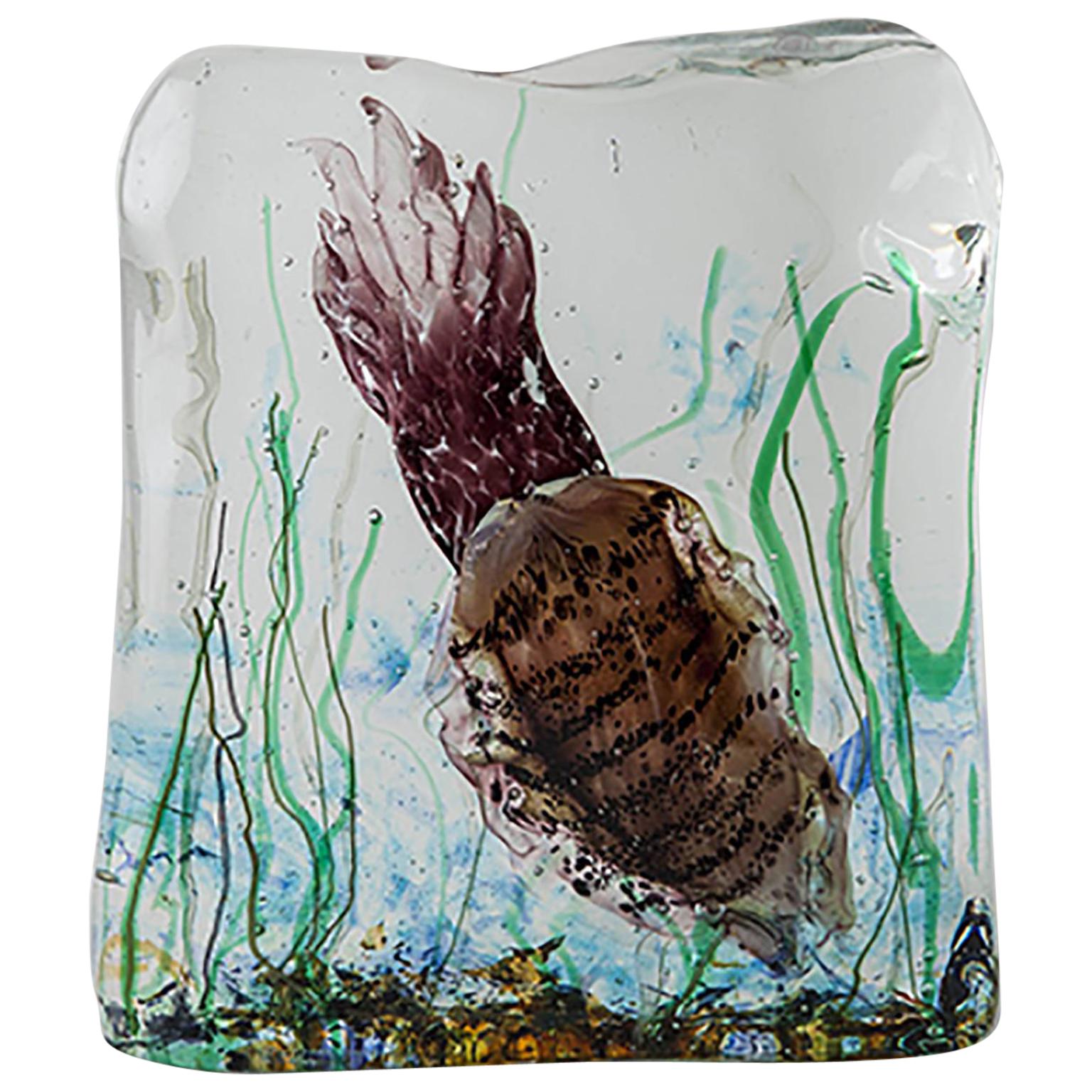 Artistic Handmade Aquarium Murano Glass by Roberto Beltrami