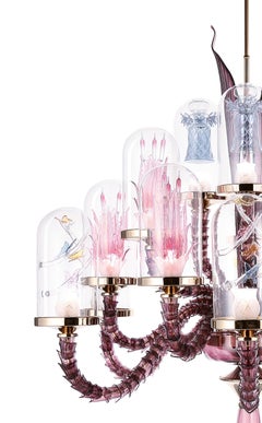 Artistic Handmade Chandelier Jardin De Verre, by A. La Spada and La Murrina