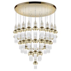 Lampadario artistico modulare fatto a mano, Phyton di A. La Spada e La Murrina