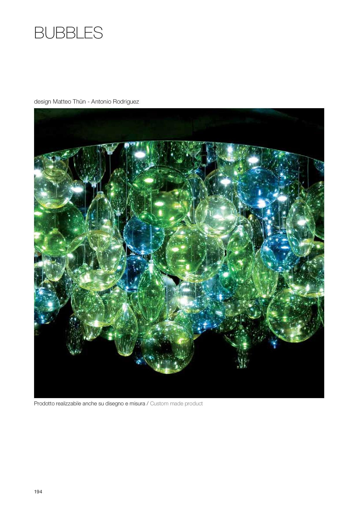 Modern Artistic Handmade Murano Glass Chandelier Bubbles by La Murrina For Sale