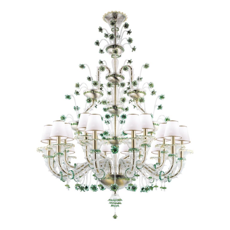 Artistic Handmade Murano Glass Chandelier Ca' Rezzonico by La Murrina For Sale