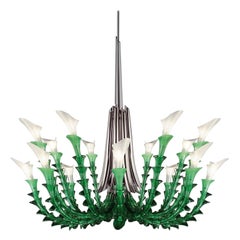 Lampadario artistico in vetro di Murano fatto a mano Eva, di F. Visani e La Murrina