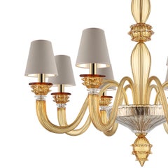 Artistic Handmade Murano Glass Chandelier Pearl by La Murrina